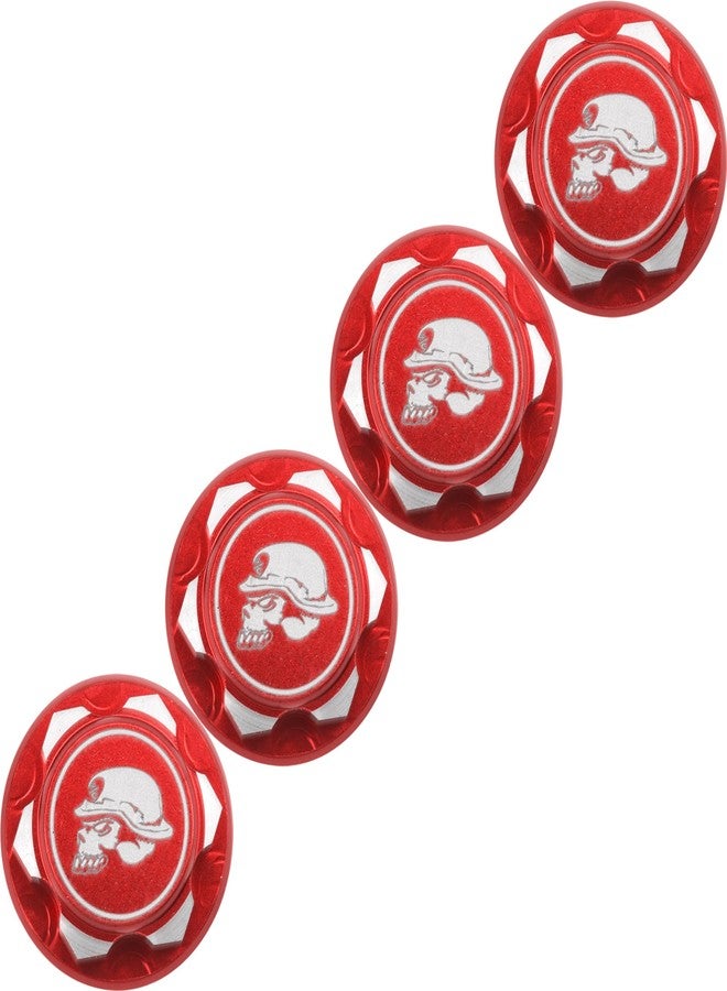 Vgoohobby 17mm Hex Wheel Nuts Adapter Dustproof Caps 1.25 Thread Compatible with Traxxas X-Maxx Summit E-Revo HPI HSP Losi Kyosho Tamiya Himoto 1/8 RC Buggy Car (Red) - Image 2